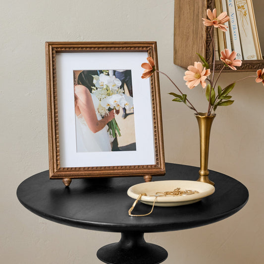 Antiqued Wood Photo Frame – Fits 5x7 or 8x10 Photos