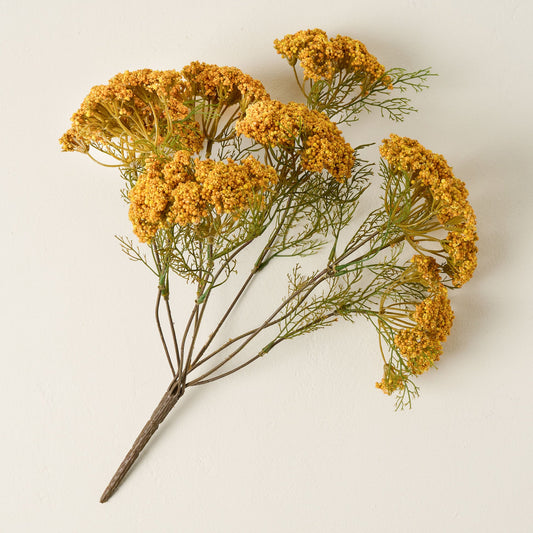 Yellow Lace Bloom Bush – Faux Floral Stem